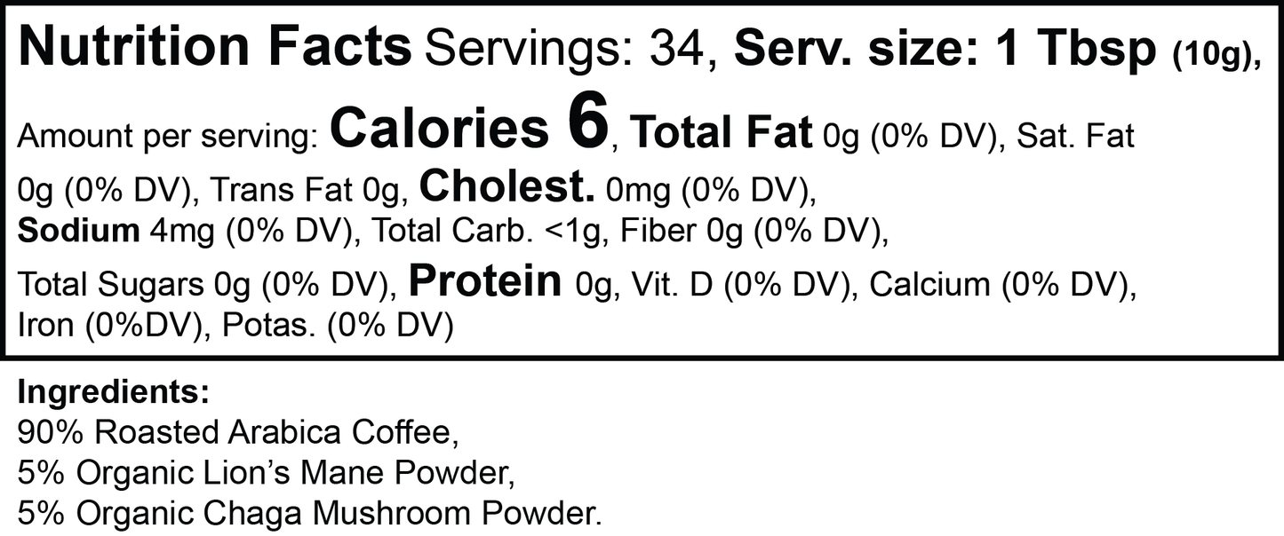 Vitality Mushroom Coffee (Medium Roast) AlphaVIT Vitality Mushroom Coffee (Medium Roast) AlphaVIT Coffee & Tea