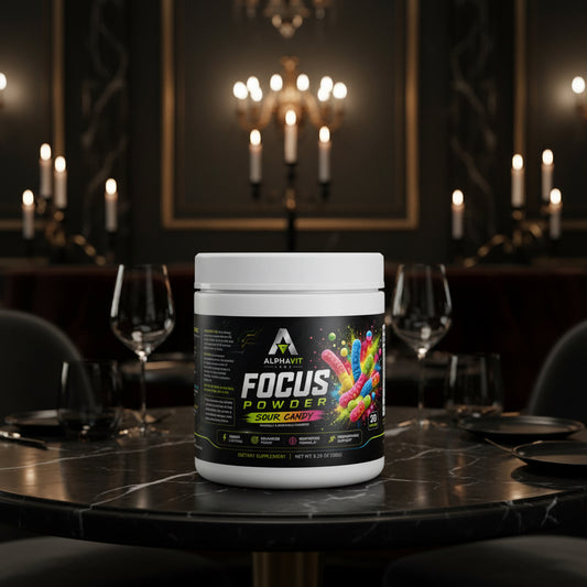 Focus Powder — Sour Candy AlphaVIT, supplément nootropique concentration