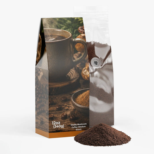 Vitality Mushroom Coffee (Medium Roast) AlphaVIT Vitality Mushroom Coffee (Medium Roast) AlphaVIT Coffee & Tea