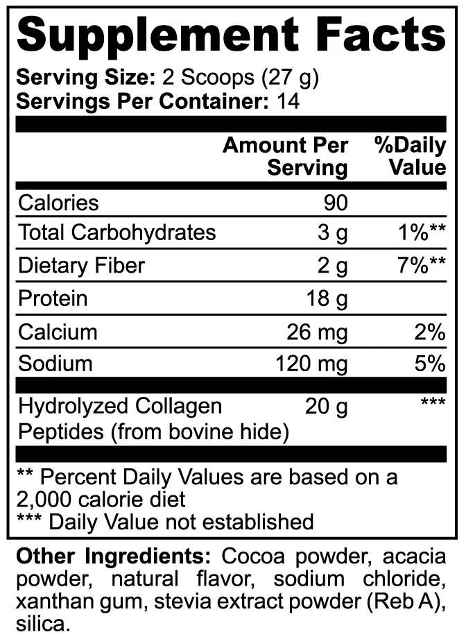 Grass-Fed Collagen Peptides Powder (Chocolate) AlphaVIT Grass-Fed Collagen Peptides Powder (Chocolate) AlphaVIT Skin, Hair & Nail Health