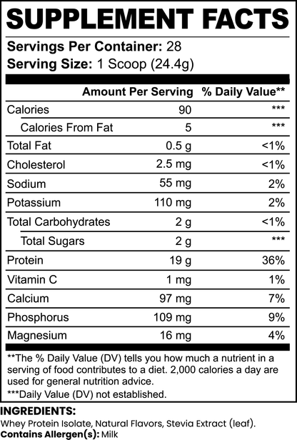 CLINICAL GRADE WHEY ISOLATE  ISOLATE VANILLE