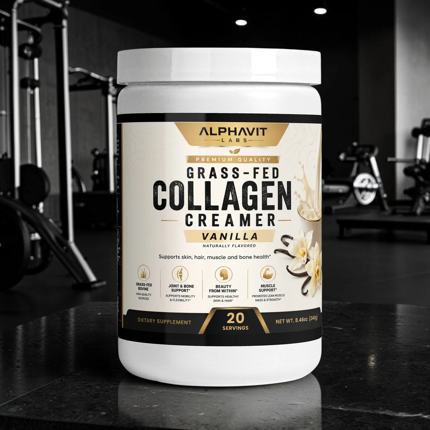 Grass-Fed Collagen Creamer (Vanilla) AlphaVIT Grass-Fed Collagen Creamer (Vanilla) AlphaVIT Skin, Hair & Nail Health