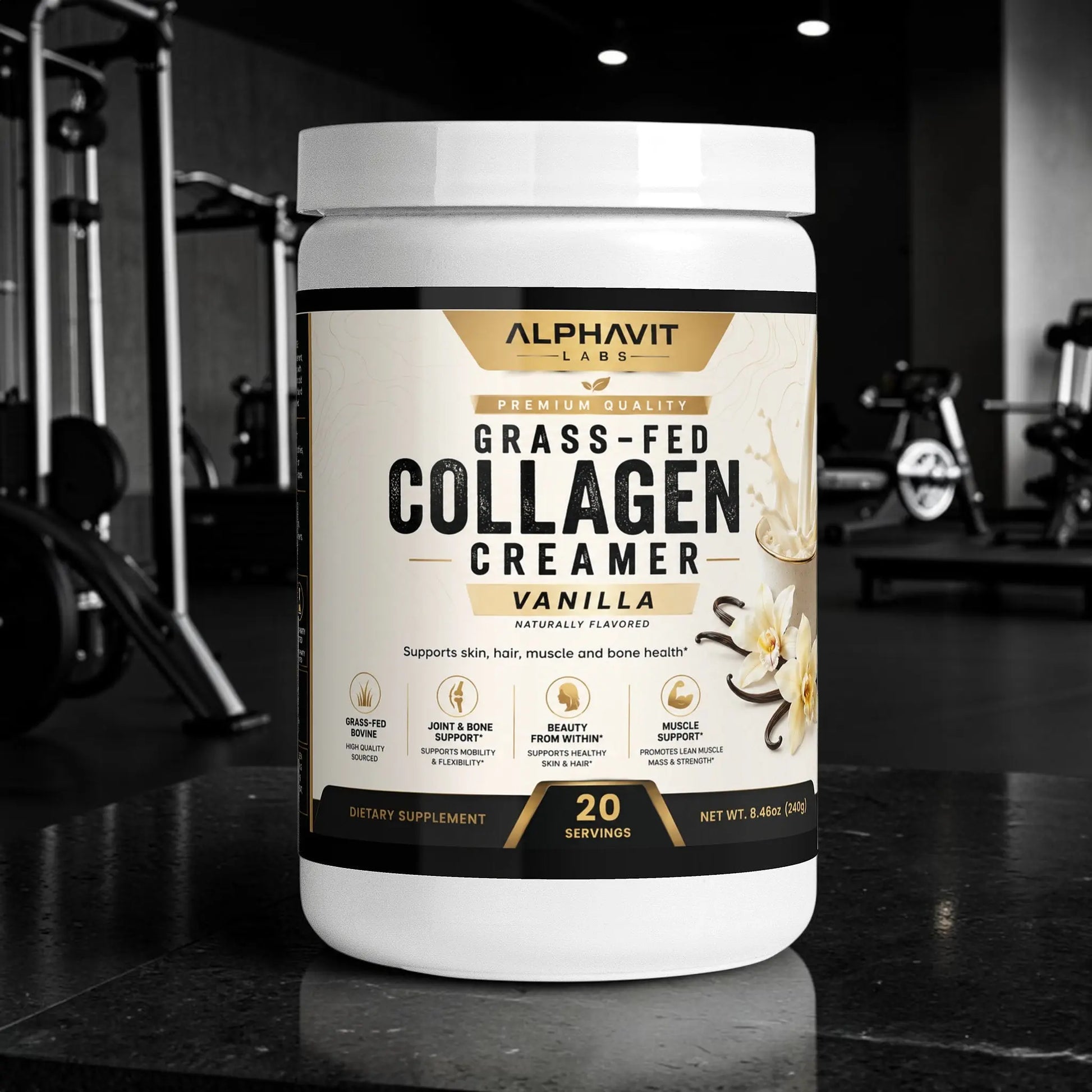 Grass-Fed Collagen Creamer (Vanilla) AlphaVIT Grass-Fed Collagen Creamer (Vanilla) AlphaVIT Skin, Hair & Nail Health